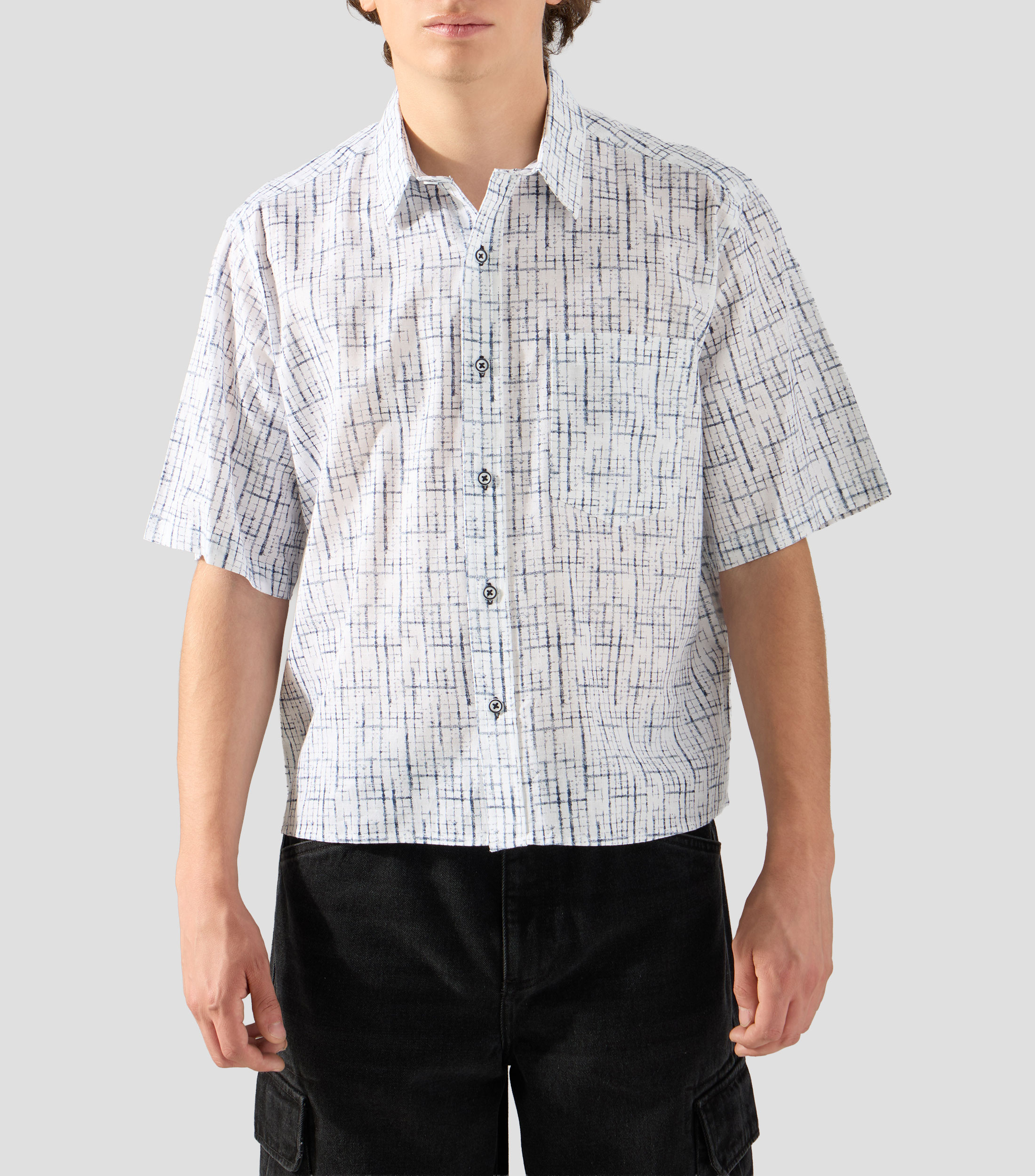 Camisa estampada manga corta Hombre
